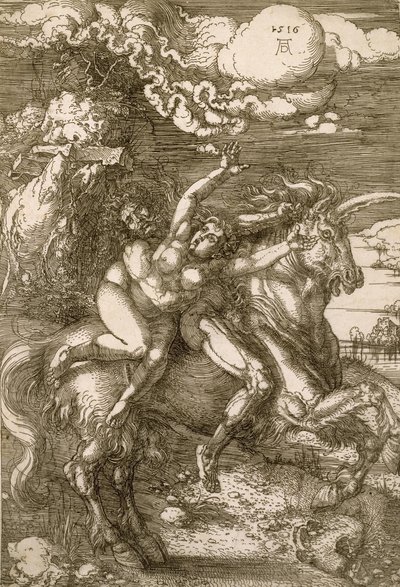 Rape of Proserpina (Abduction on a Unicorn) by Albrecht Dürer